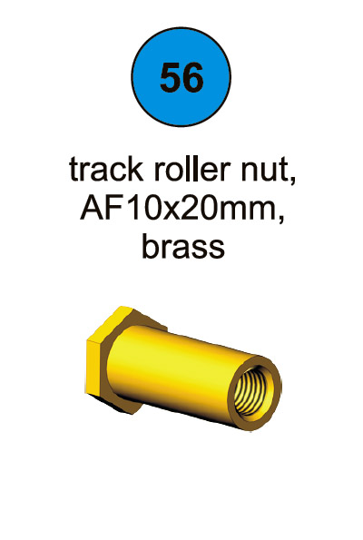 Track Roller Nut - 8 x 20mm - Part #56 In Manual