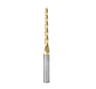 Amana Tool 46284 CNC 2D and 3D Carving 1 Deg Tapered Angle Ball Tip 1/8 Dia 