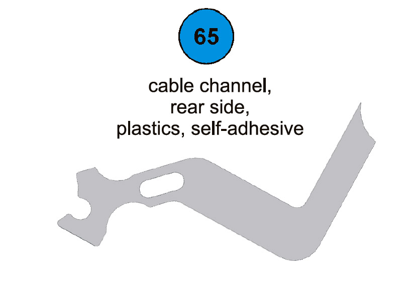 Cable Channel Rear Side - Part #65 In Manual