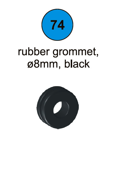 Rubber Grommet 8mm - Part #74 In Manual