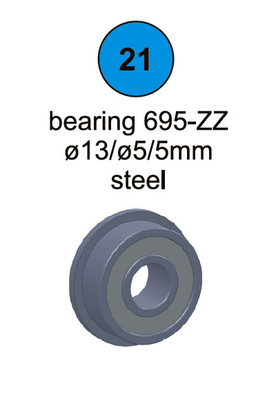 Bearing 695-ZZ - Part #21(D2), #88 (M)