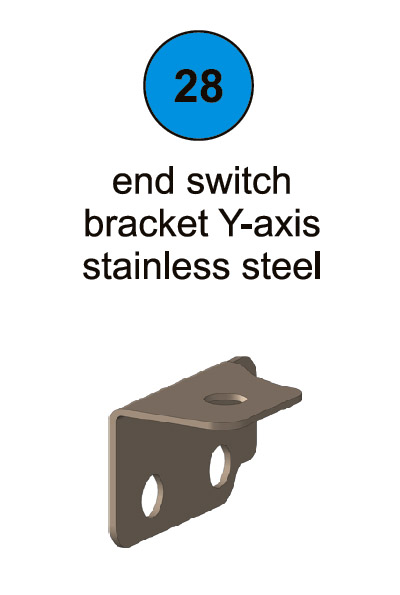 End Switch Bracket Y-Axis - Part #28 In Manual