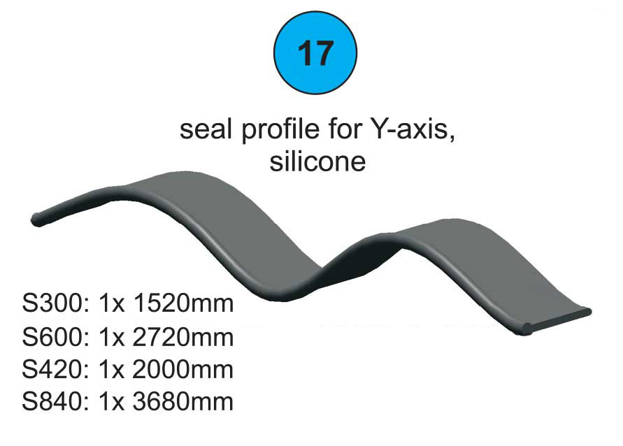 Seal Profile for Y-Axis Silicone - Part #17 In Manual (Sold by mm)