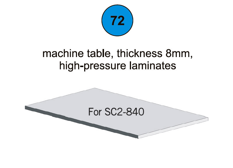 HPL 8mm Machine Table 840 - Part #72 In Manual