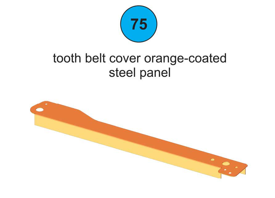 Tooth Belt Cover 840 - Part #75 In Manual