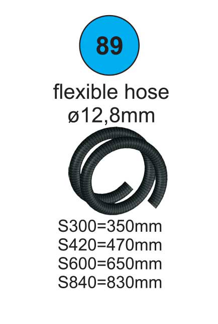 Flexible Hose 12.8mm - Part #89 In Manual (Sold by mm)