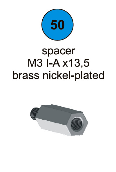 Spacer M3 I-A x 13.5 - Part #50 In Manual