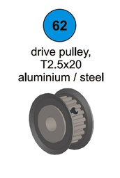 [80086] Drive Pulley T2.5 x 20 - Part #62 In Manual