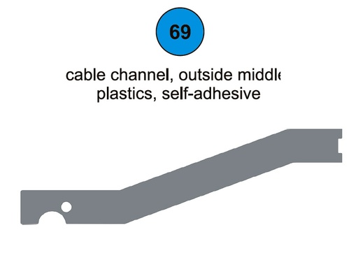 [10299] Cable Channel Outside Middle D.300 - Part #69 In Manual