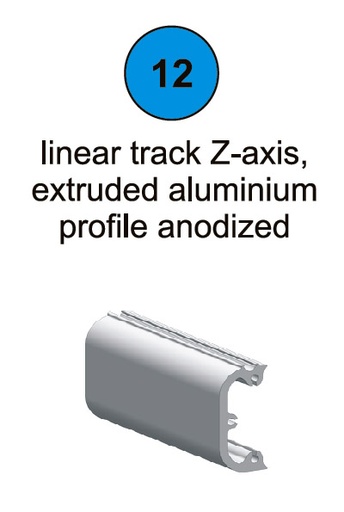 [80030] Linear Track Z-Axis (420, 600, 840) - Part #12 In Manual