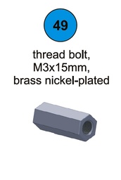 [80073] Thread Bolt - M3 x 15mm - Part #49 In Manual